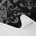 thumbnail image 5 of Homewish Gothic Horror Skull Quilt King,Retro Damask King Coverlet Set,Halloween Duvet,3 Pieces, 5 of 7