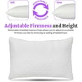thumbnail image 3 of Queen Size Bamboo Pillow, Memory Foam Bed Pillows with Washable Pillowcases, Queen (1 Pack), 3 of 5