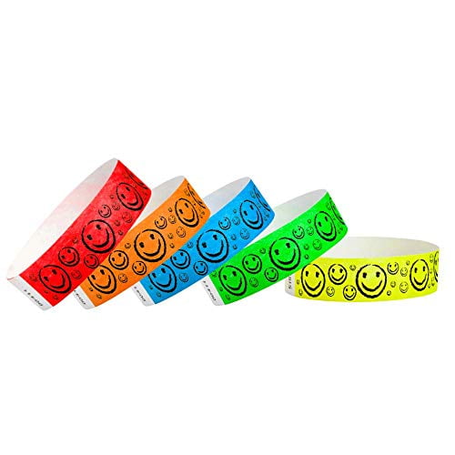 WRISTBANDS FOR EVENTS PAPER WRISTBANDS 100  3/4" NEON YELLOW TYVEK WRISTBANDS 
