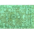 thumbnail image 1 of Ahgly Company Machine Washable Indoor Rectangle Abstract Turquoise Blue Contemporary Area Rugs, 2' x 5', 1 of 4