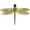 Brass, variant on Dragonfly Door Knocker - Oiled Bronze (Standard Size)