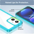 thumbnail image 4 of Case for Xiaomi Redmi Note 12 Phone Case Slim Dropproof [Defend from Drop/Scratch/Slip/Fingerprint] Clear Acrylic Hard Back Soft TPU Bumper Hybrid Phone Cover for Xiaomi Redmi Note 12-Crystal Blue, 4 of 16