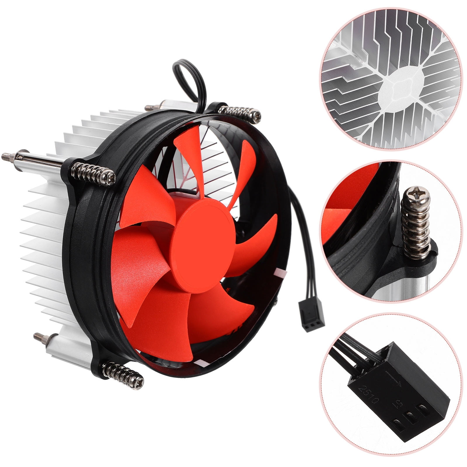 GOOHOCHY Low Profile CPU Cooler with 9cm Quiet Fan and Aluminum Sunflower Heatsink, Black, Efficient Cooling Solution