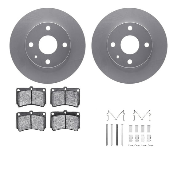 Dynamic Friction Company Front Geospec Brake Rotors with 5000 Advanced Brake Pads includes Hardware 4512-99001