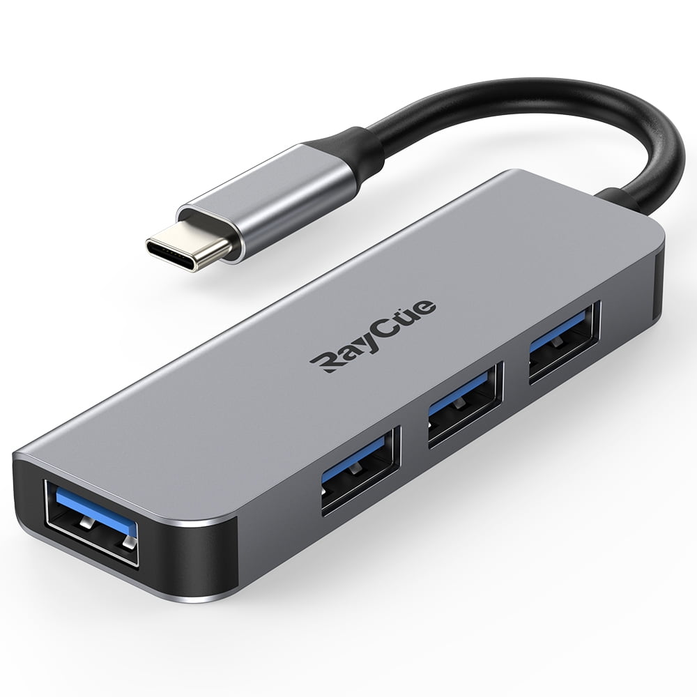 RayCue USB Port Adapter for Laptop, USB C HUB to 4 Ports USB 3.0 Compatible with MacBook Air/Pro, iPad Pro, XPS and More Type C Devices - Walmart.com