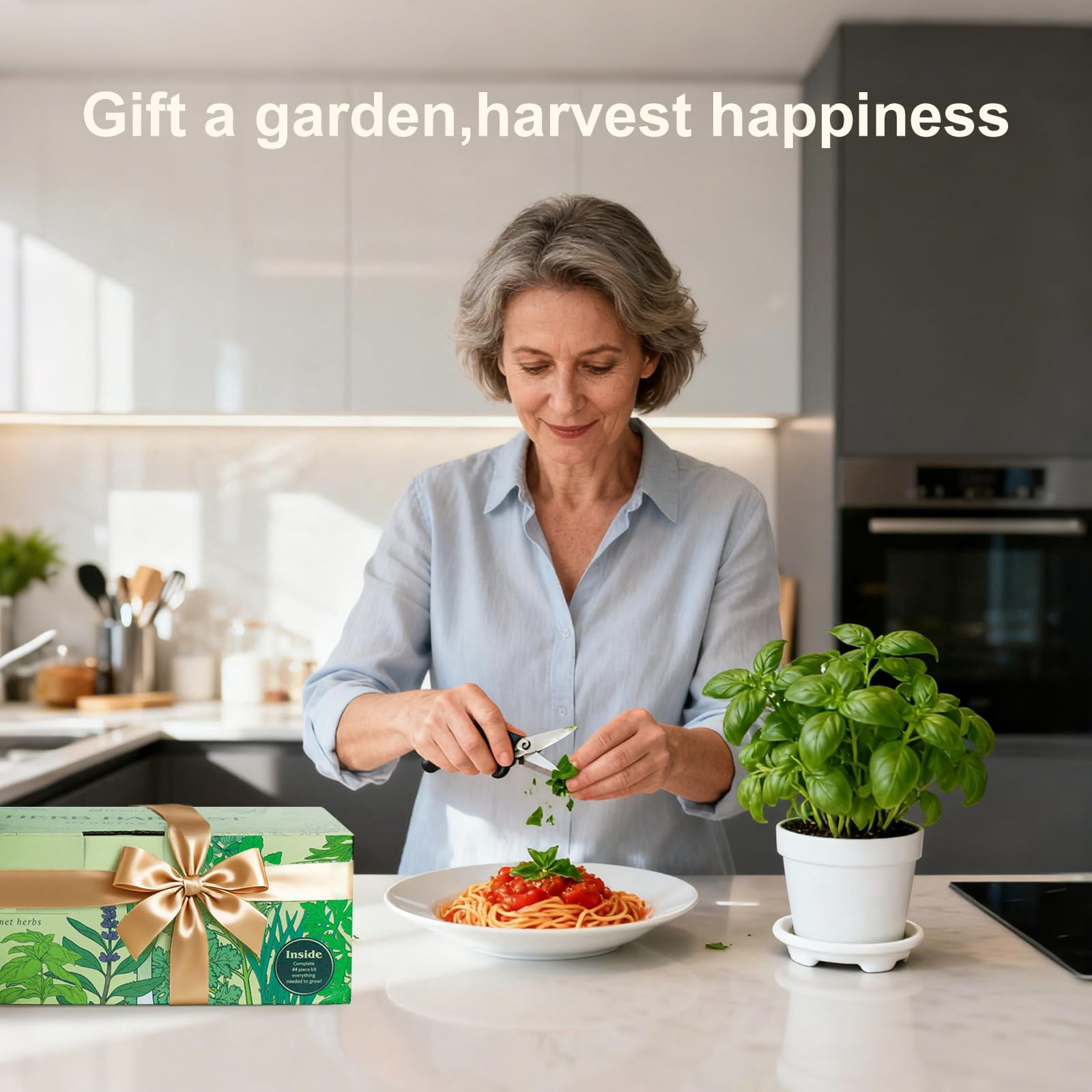 10-Piece Indoor Herb Garden Kit – 33-Piece Complete Starter Set for Kitchen Herbs, A Unique Gift Idea for Plant Lovers, Women, Men, Moms, Friends – Perfect for