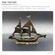 thumbnail image 4 of Dragon Boat Model Sailing Boat Decor Living Room Office Brass Golden Symbolizes Good Fortune 1Pack, 4 of 4