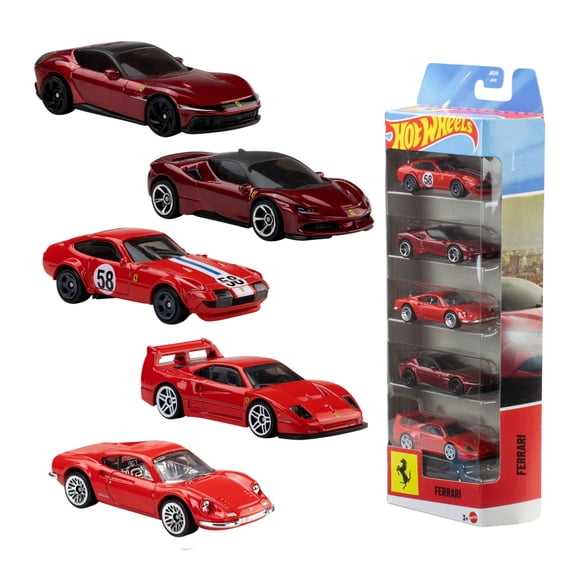 Vehículo de Juguete Mattel Hot Wheels Paquete de 5 autos Rosso