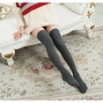 thumbnail image 6 of Ksopiavobs Women Extra Long Thigh High Socks Cotton Knit Warm Thick Tall Boot Stockings Leg Warmers, 6 of 6