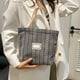 thumbnail image 5 of Bolsos De Lona Pr Cticos Para Mujer, Bolso De Mano a Rayas, Bolso De Tela, Gran Capacidad C Modas Correas De Hombro, Dise O Elegante, Para Estudiantes Universitarios, Viajes Diarios, 5 of 6