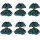 thumbnail image 1 of Injueey Servilletas de poliéster arrugado de 6 piezas para decoración de , duraderas y reutilizables, de color sólido. Mostrada verde negruzco, 1 of 6