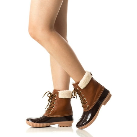 womens duck boots with fur