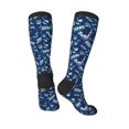 thumbnail image 4 of Balery Blue Bus Printed Novelty Socks Men's Women's Crew Socks Sports Socks Knee High Socks Cotton Socks Quirky and Cool Socks, 4 of 9