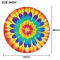 thumbnail image 6 of Colorful Rainbow Tie Dye Spiral Pattern Round Tablecloth 60"x60",Wrinkle Wipeable Table Cloth for Kitchen Dining Room Picnic Patio Party, 6 of 6