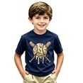 thumbnail image 4 of KHONTS Camo Printed Baseball Boys Kids T-Shirt Short Sleeve Crew Neck Tees,Size 2-13 Years Navy 110, 4 of 4
