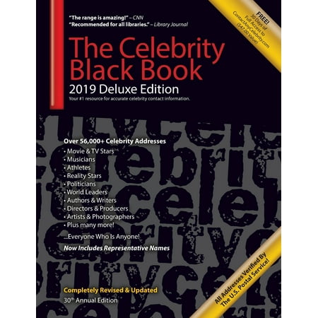 The Celebrity Black Book 2019 (Deluxe Edition) : Over 56,000+ Verified Celebrity Addresses for Autographs & Memorabilia, Nonprofit Fundraising, Celebrity Endorsements, Free Publicity, Pr/Public Relations, Small Business Sales/Marketing & (Best Bank For Small Business Checking 2019)