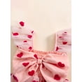 thumbnail image 6 of BemeyourBBs Toddler Baby Girls Tulle Tutu Dress Little Girl Valentines Day Dress Princess Birthday Baptism Wedding Party Birthday Holiday Dress Heart 3D Big Bow Flutter Sleeve A-Line Dress, 6 of 8
