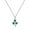 A-SILVER, variant on 925 Sterling Silver Green Shamrock Choker Necklace for Women Teens Clover Pandant Necklace Chain