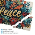 thumbnail image 3 of 1000 PCS 1000 Piece Puzzles For Adults Peace Slogan Colorful Flower,Challenging Brain Exercise,Enchanting Flower Classic Slogan Wooden Puzzle 1000 Piece,Gift For Flower Lovers,Stress Relieving Puzzle, 3 of 6