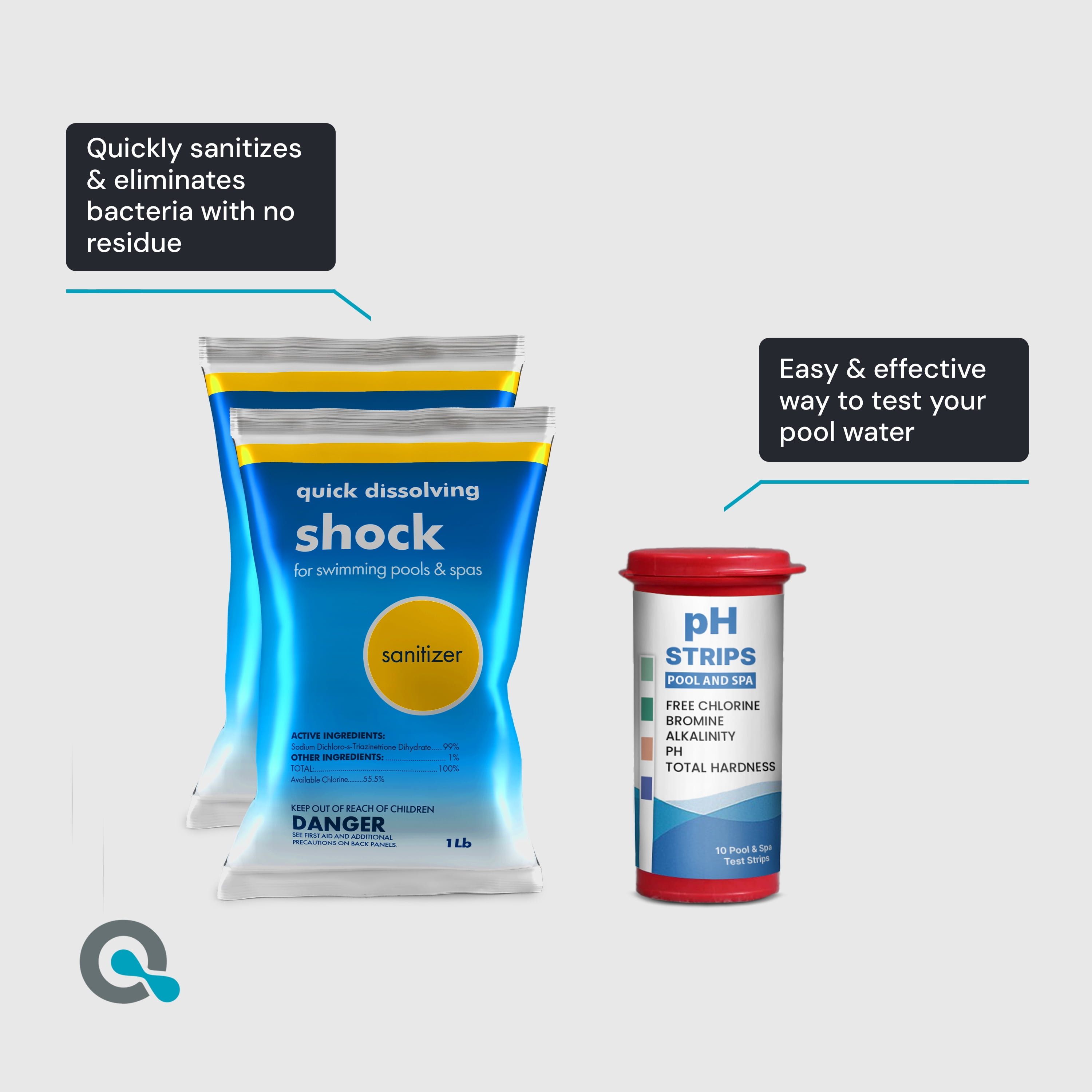 Pool Opening Kit - Pool Starter Kit for Inground Pool & Above Ground Pool Chemical Starter Kit to Open Your Pool - AquaDoc Pool Start Up Chemical Kit Designed for 15000 to 20000 Gallon Pool