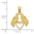 thumbnail image 2 of 17mm 14k Polished Sparkle-Cut Love Birds With Heart Pendant - 1.0 Grams, 2 of 2