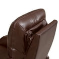 Home Meridian Channel Tufted Leather Power Recliner with Lumbar Support