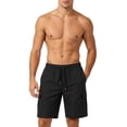 thumbnail image 5 of Men's Relaxed Fit Cargo Shorts, Elastic Drawstring Waist Shorts with Multi-Pockets and Quick Dry Fabric Outdoor Hiking Black 3XL, 5 of 5