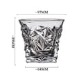 thumbnail image 2 of Gafas vintage transparentes sin plomo, vaso de whisky tallado de boca ancha, 2 of 7