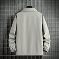 thumbnail image 4 of Maoxin Men's Coats Men's Casual Loose Fitting Workwear Long Sleeved Hooded Jacket Gray 7XL, 4 of 7