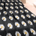 thumbnail image 3 of Black Daisy Flower White Blooms Pattern Blanket,Comfortable Soft Flannel Throw Blanket,All Season,Warm Lightweight Blankets for Sofa Bed Couch Living Room Chair,60"x80", 3 of 4