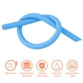 thumbnail image 5 of NiHome 14PCS Bent Silicone Straws Compatible with Stanley 40oz 30oz Tumbler, 14" Extra Long Reusable Drinking Straw, Can Cut Length for 1/Half Gallon 75 64 OZ Large Water Bottle, 2 Brushes (Morandi), 5 of 9