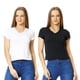 thumbnail image 1 of Blusa 2x1 Básica Moda Casual Mujer Negro Blanco Manga Corta blanco M Incógnita 330553, 1 of 12