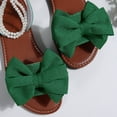 thumbnail image 5 of Xfvqtps Women Flat Sandals with Pearl Bowknot Straps Lace up Open Toe Non Slip for Summer Casual and Dressy Outfits, 5 of 9