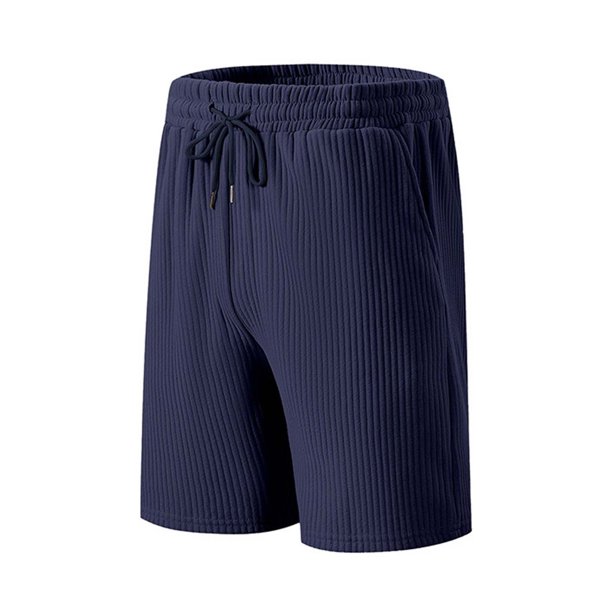Pantalones cortos deportivos casuales de jacquard europeos nuevos para hombre - Pantalones cortos de playa holgados y elásticos para actividades al aire libre