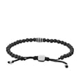 thumbnail image 2 of Pulsera Fossil JF02887040 con cuentas de lava negras para hombre, 2 of 7