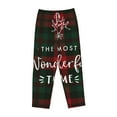 thumbnail image 4 of Sigee Wonderful Time Christmas Print Women's Soft Pajama Pants - Breathable and Comfortable Lounge Sleep Bottoms with Elastic Waistband and Pockets-Small, 4 of 9