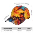 thumbnail image 2 of Balery Colorful Paint Print Gorra de béisbol de tamaño ajustable para correr, entrenar y actividades al aire libre. Gorra de papá para todas las estaciones., 2 of 6