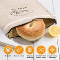 thumbnail image 4 of Beeswax Bread Bags with Zipper Xl 13X17 Inch Reusable Bread Storage Bags for Homemade Bread And Freezer Storage Natural Cotton Beeswax Container Bag with Separable Liner for , Bread Storage Bag *1, 4 of 6