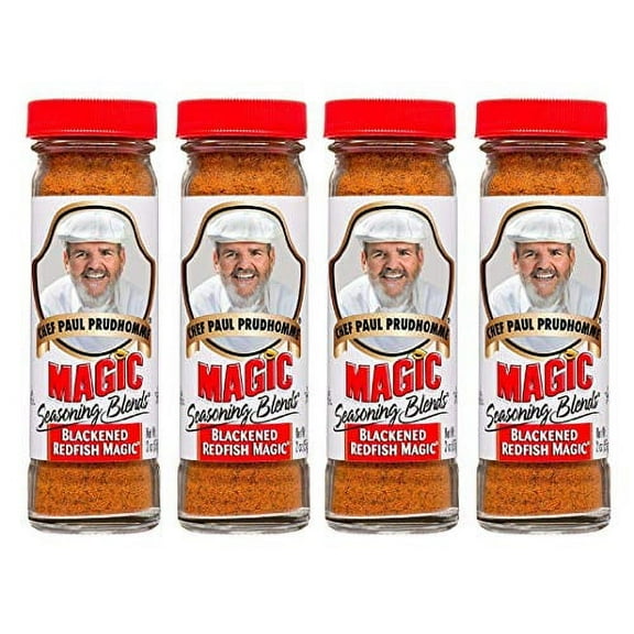 Pack of 4EGSC Chef Paul Blackened Redfish Magic Seasoning, 2-Ounce bottles