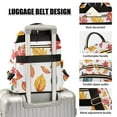 thumbnail image 3 of FORMRS Mini Backpack Purse for Women Quilted Travel Daypack Casual Shoulder Bag, Blue Leaves, 3 of 7