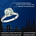 thumbnail image 2 of Gem Stone King 10K White Gold Green Prasiolite Solitaire Engagement Ring for Women | 2.40 Cttw | Round 9MM | Gemstone Birthstone | Size 9, 2 of 6