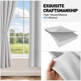 thumbnail image 3 of Greyish White Blackout Curtains, 52 x 72 inch Drapes Set of 2 Panels, Thermal Insulated Room Darkening Curtains for Bedroom Living Room, Privacy Protection&Noise Reduce, 3 of 7
