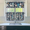 thumbnail image 2 of Retro Farmhouse Curtains 24 Inch - 3 Panel Vintage Floral Set with Bohemian Wildflowers, Rod Pocket Window Treatment, 2 of 5