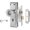 Brushed Nickel, variant on Upgraded Mortise Lock Set for Interior Door, Vintage Antique Brass Crystal Glass Door Knobs with Lock and Skeleton Key, Old Style Door Reversible for Left & Right Handed Door