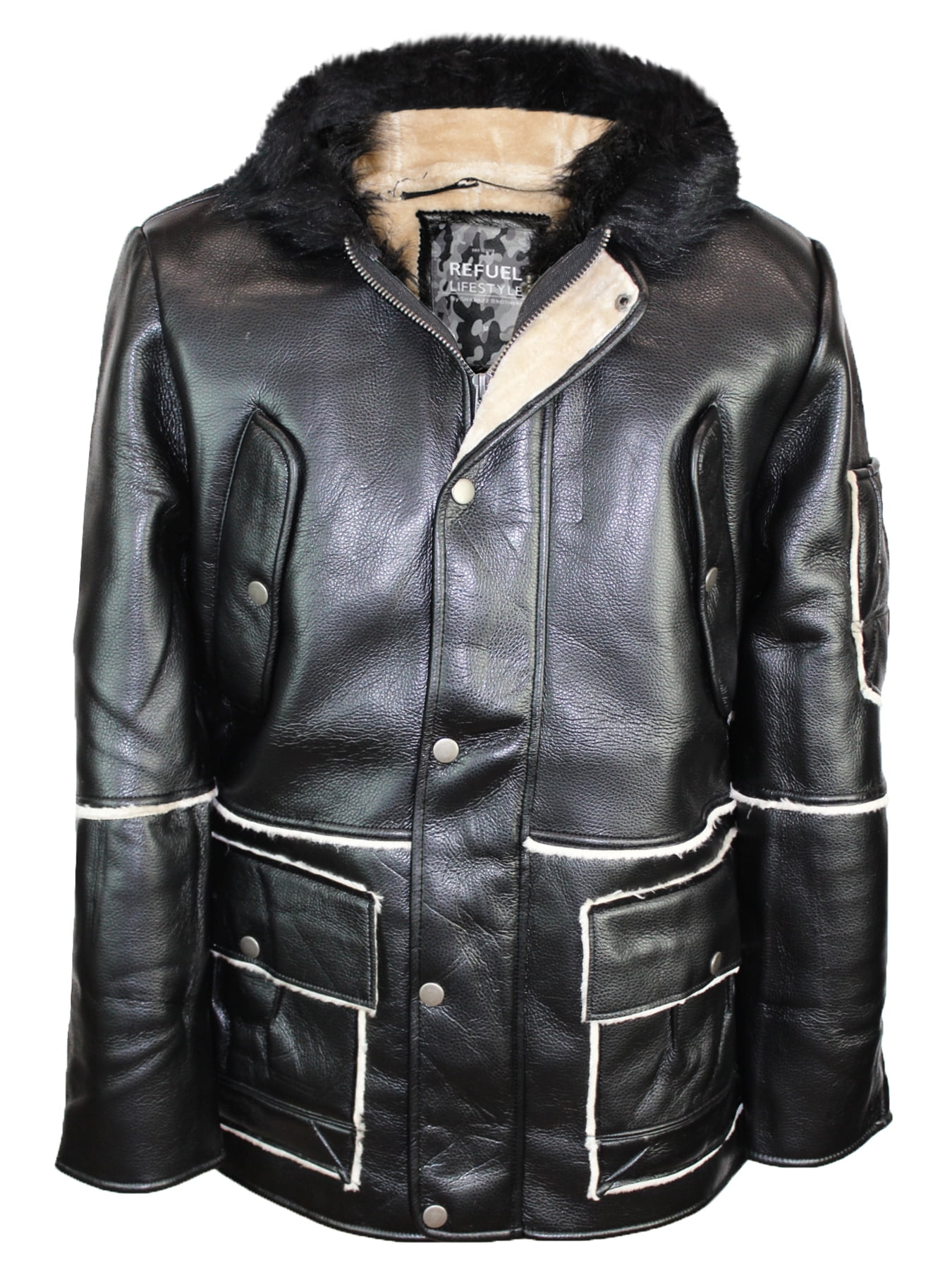 Refuel Lifestyle Men's Faux Fur Leather 