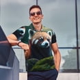 thumbnail image 4 of Fotbe Forest Plant Raccoon Camiseta Polo de Golf para Hombre con Estampado – Camisa Deportiva Transpirable con Cuello Abotonado-X-Large, 4 of 6