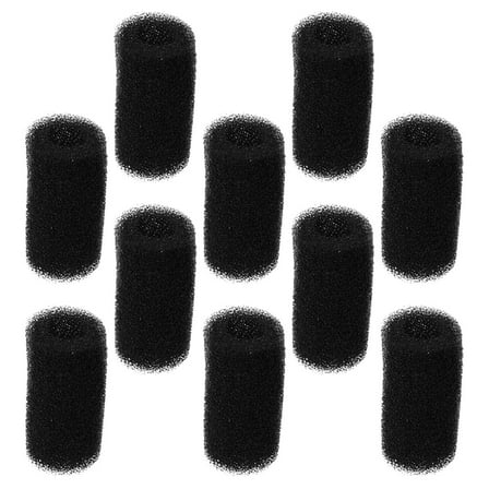 MLINS 10Pcs Pre-Filter Sponge Replacement Aquarium Filter Media Black Foam Rolls Fish for Filter Covers Accessories