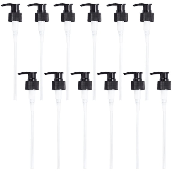 12pcs Replacement Pumps 28-400 Dispenser Pumps for Soap Lotion Shampoo Kitchen and Bathroom - Black Plastic