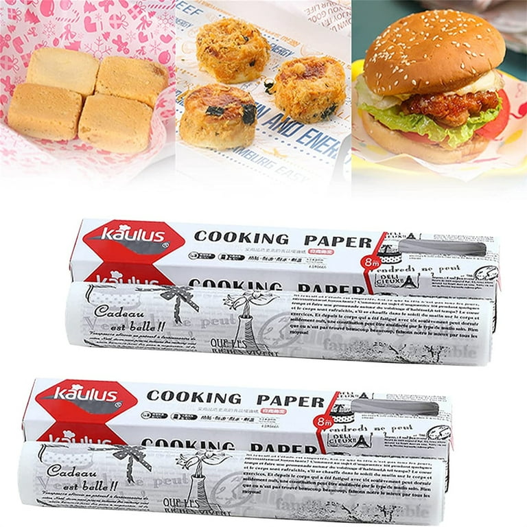 High Temperature Resistant, Waterproof And Greaseproof Baking Paper,Non-Stick  Baking Parchment Paper Roll for Cooking, Grilling, Steaming and Air Fryer,  Brown 
