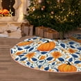 thumbnail image 5 of KLL Christmas Tree Skirt,Party Decorations Farmhouse for Christmas Decorations Holiday Party 30" -Blue Orange Pumpkin fall, 5 of 6